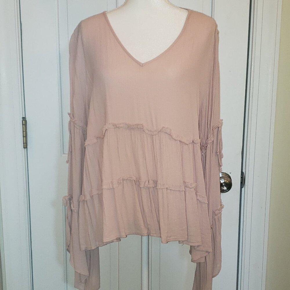 Wild Pearl Dusty Pink Tunic Top, Size XL, NWOT